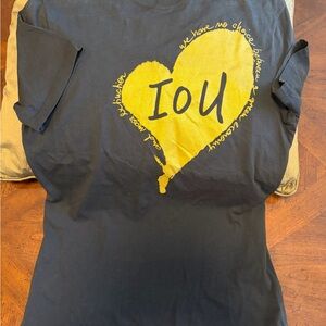 Vivienne Westwood Black Tee with Yellow Heart Design